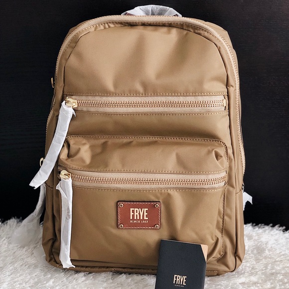 ✨New FRYE Ivy Nylon Backpack Tan 🎒 - Picture 2 of 8